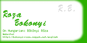 roza bokonyi business card